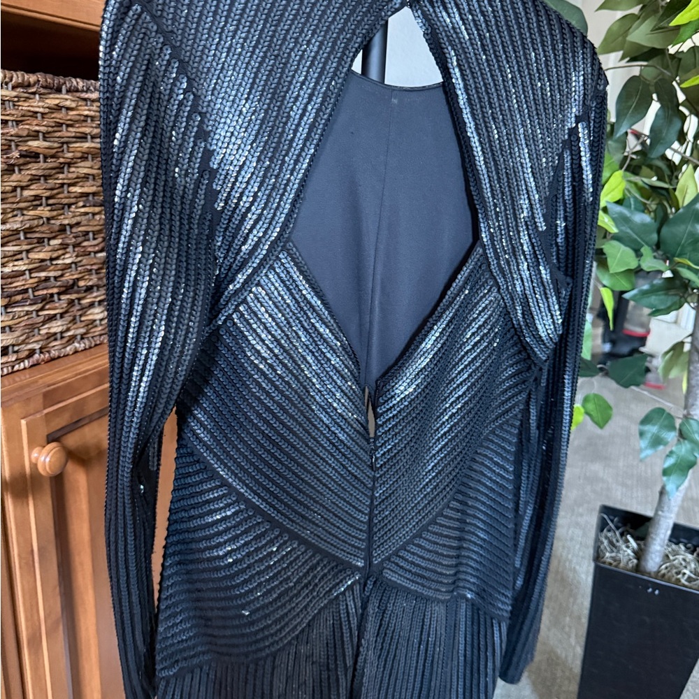 Express Blue Long Sleeve Bodycon Dress - Picture 9 of 12